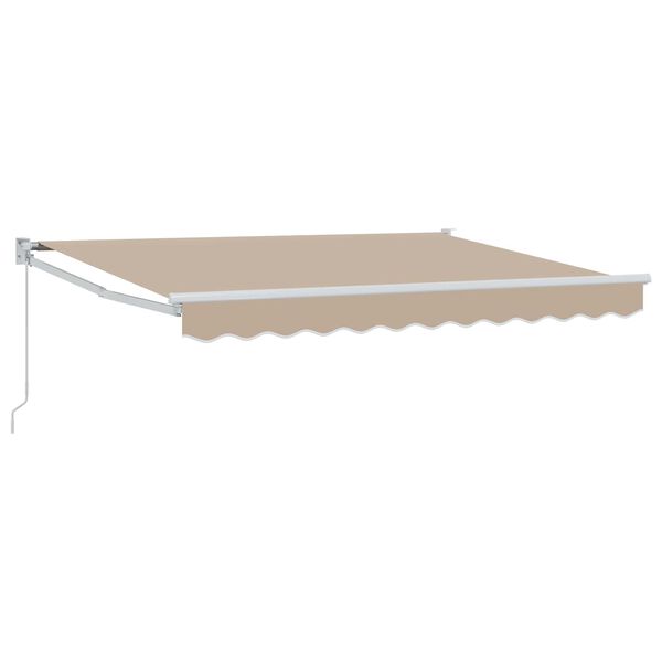 vidaXL Tenda retrattile manuale Beige 2,5 x 2 m