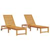 vidaXL Lettino da sole 2 pcs Marrone 202 x 53 x 89 cm