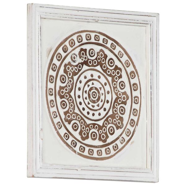 vidaXL Decorazione artistica 2 pcs Marrone e bianco 40 x 40 x 1,5 cm