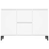 vidaXL Credenza Bianca 102x35x70 cm in Legno Multistrato