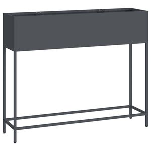 vidaXL Vaso da Giardino Rialzato Antracite 100 x 26 x 82 cm Acciaio