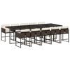 vidaXL Set da Pranzo da Giardino 11 pz con Cuscini Polyrattan Marrone
