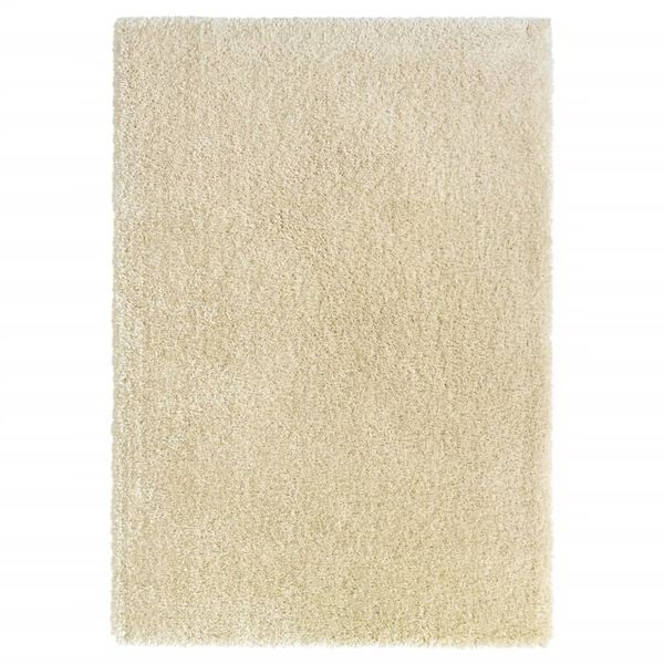 vidaXL Tappeto Shaggy a Pelo Lungo Beige 120x170 cm 50 mm