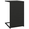 vidaXL Tavolino a C Nero 40x35x60 cm in Polyrattan