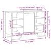 vidaXL Armadio per Lavabo da Bagno Rovere artigianale 91 x 35 x 60 cm