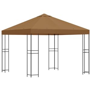 vidaXL Gazebo 3 x 3 m Beige Poliestere e Acciaio 190 gsm