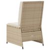 vidaXL Divano Reclinabile da Giardino con Cuscini Beige in Polyrattan