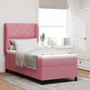 vidaXL Letto a molle con materasso Rosa 200 x 100 cm Poliestere