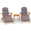 vidaXL Set Salotto da Giardino Adirondack 3pz Legno Massello di Acacia