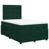 vidaXL Giroletto a Molle con Materasso Verde Scuro 120x200 cm Velluto