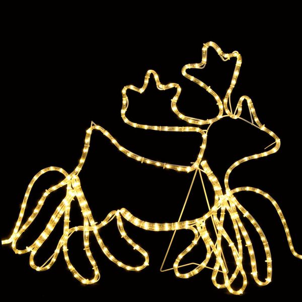vidaXL Decorazione Luminosa Natalizia XXL 6 Renne e Slitta 160 LED 7m