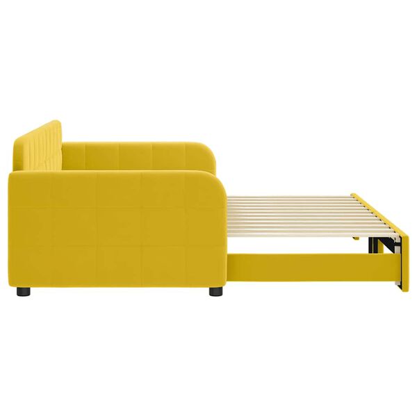 vidaXL Divano Letto con Letto Estraibile Giallo 90x200 cm in Velluto