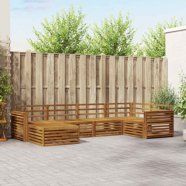 vidaXL Set di divani da esterno 6 pcs Naturale