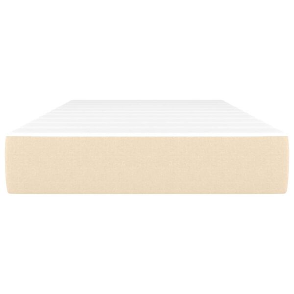 vidaXL Materasso a Molle Insacchettate Crema 120x190x20 cm in Tessuto