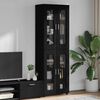 vidaXL Credenza FLORIN Nero 60 x 35 x 182 cm Legno multistrato
