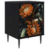 vidaXL Armadio da Notte LOCHEM Rovere Nero 36 x 33 x 51 cm