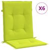 vidaXL Cuscini per Sedia 6 pz Verde Intenso 100x50x3 cm Tessuto Oxford