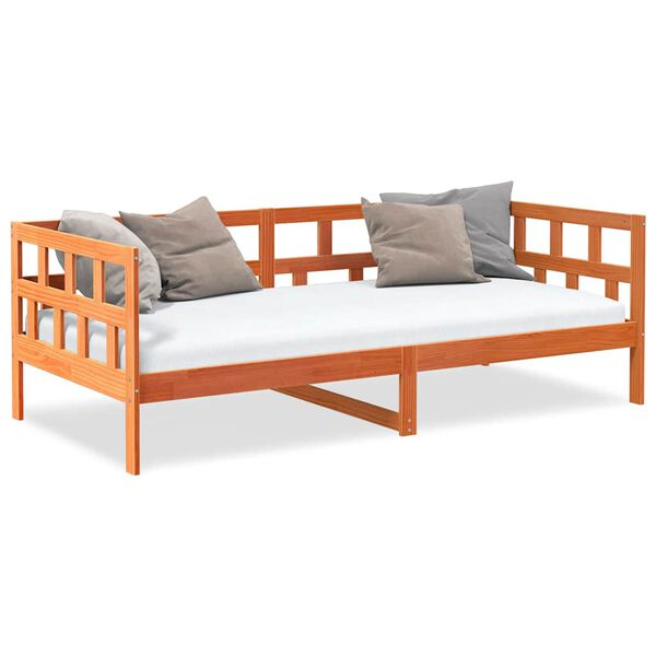 vidaXL Dormeuse senza Materasso Marrone Cera 90x190 cm Legno di Pino
