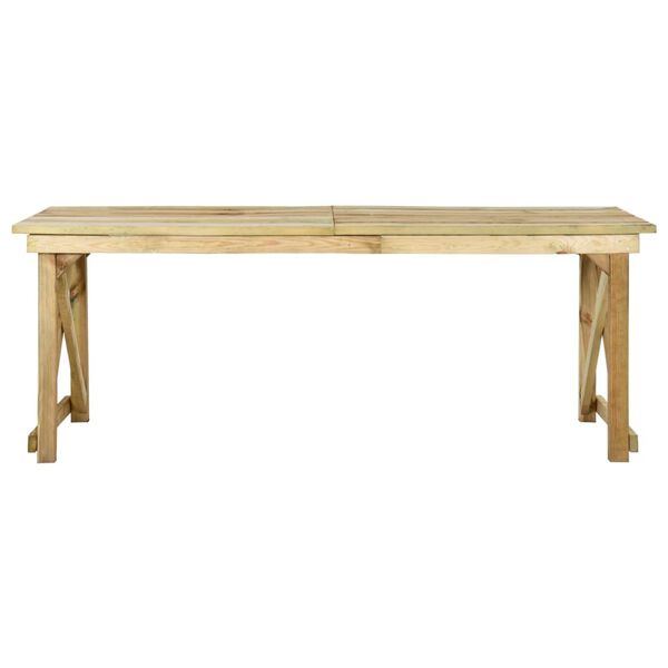 vidaXL Tavolo da Giardino 200x79x75 cm in Legno di Pino Impregnato