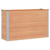 vidaXL Letto rialzato da giardino Marrone 150 x 50 x 91 cm alluminio