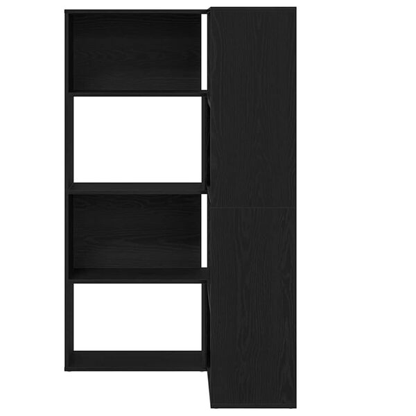 vidaXL Armadio per Libri 2 pcs Rovere Nero 85 x 85 x 140 cm