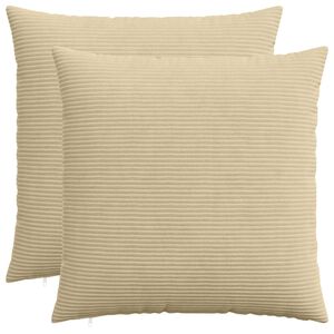 vidaXL Federa 2 pcs HEERLEN Verde Grigio 55 x 55 cm corduroy