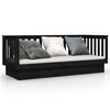vidaXL Dormeuse Nera 90x190 cm in Legno Massello di Pino