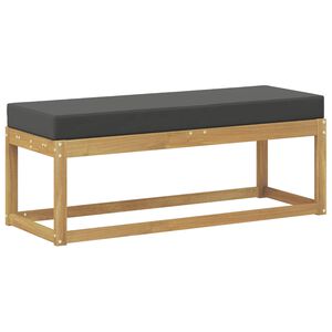 vidaXL Panca da esterno con cuscino Bianco 115 x 43 x 45 cm