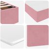 vidaXL Letto con Contenitore con materasso Rosa 120 x 190 cm Velluto