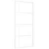 vidaXL Porta Scorrevole in Vetro ESG e Alluminio 90x205 cm Bianca