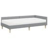 vidaXL Struttura Letto Angolare con Materasso 2 pcs Grigio chiaro