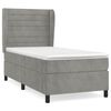 vidaXL Giroletto a Molle con Materasso Grigio Chiaro 80x200 cm Velluto
