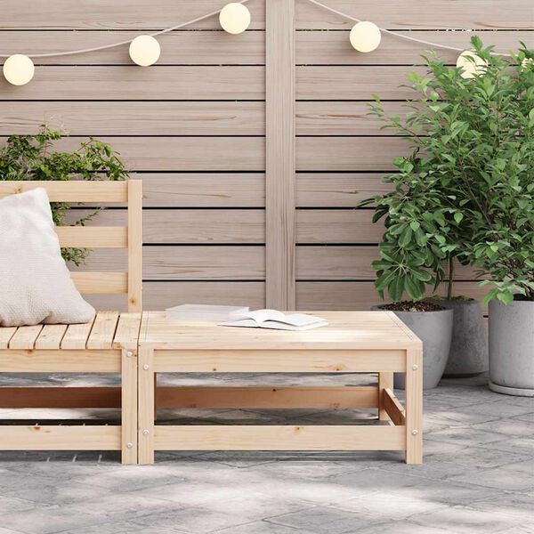 vidaXL Poggiapiedi da Giardino 70x70x30 cm in Legno Massello di Pino