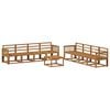 vidaXL Set di divani da esterno 9 pcs Naturale