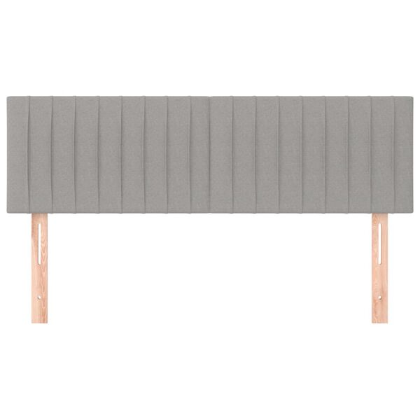 vidaXL Testiera Grigio Chiaro 144x5x78/88 cm in Tessuto