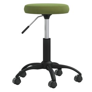 vidaXL Sedia da Ufficio Girevole Verde Chiaro in Velluto