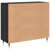 vidaXL Credenza Rovere Nero 90 x 34 x 80 cm Legno multistrato