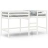 vidaXL Letto Soppalco con Scala Bambini Bianco 90x190cm Massello Pino