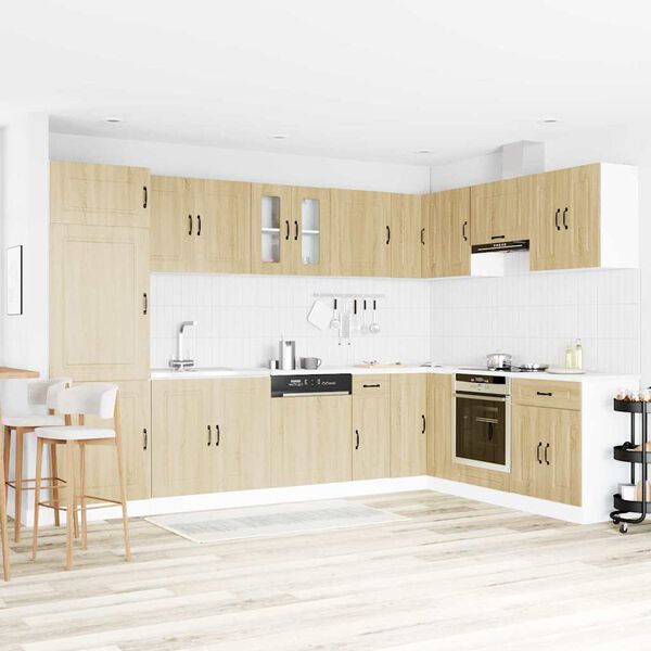 vidaXL Mobile da cucina Kalmar 2 pcs Marrone 80 x 46 x 81.5 cm