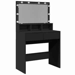 vidaXL Toeletta con LED Nera 80x41x134,5 cm