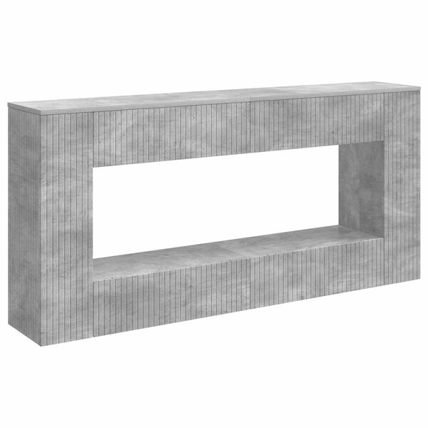 vidaXL Tavolo consolle Rigato Grigio Cemento 155 x 29 x 74 cm