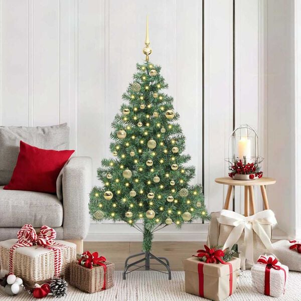 vidaXL Albero di Natale con 150 LED con supporto Verde 150 cm PVC