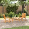 vidaXL Set Lounge da Giardino 3 pcs Marrone Legno di Acacia Massello