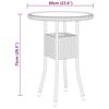 vidaXL Set Bistrot Giardino 3 pz Polyrattan e Vetro Temperato Marrone