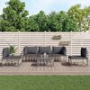 vidaXL Set Divani da Giardino 6 pz con Cuscini Antracite in Polyrattan