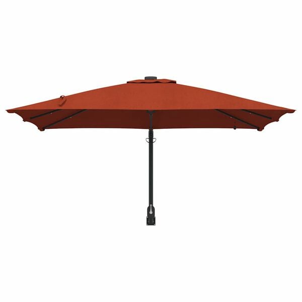 vidaXL Ombrello da giardino Terracotta 248,5 x 247,5 x 160 cm