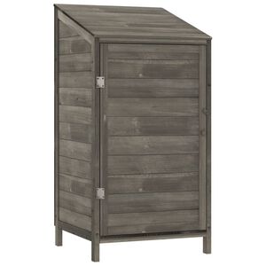 vidaXL Capanno da Giardino Antracite 55x52x112 cm Legno Massello Abete