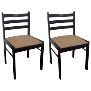 vidaXL Sedie da Pranzo 2 pz Marroni in Massello di Hevea e Velluto