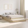 vidaXL Struttura letto con contenitore Rovere Sonoma 140 cm