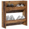 vidaXL Mobile per scarpe con lo scaffale Legno vecchio 60 x 18 x 60 cm